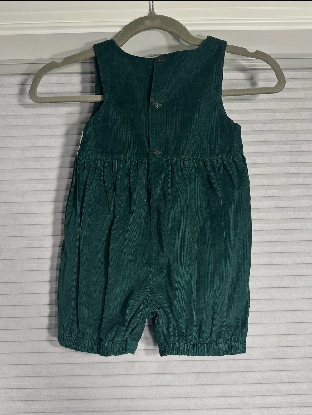 Smocked Christmas Romper - Picture 2 of 3